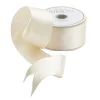 Solid Ivory Satin Wired Ribbon - 9 Yard Spool