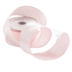Solid Light Pink Wired Ribbon - 10 Yard Spool