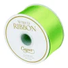 Solid Satin Wired Citron Ribbon - 1 Spool Of Ribbon