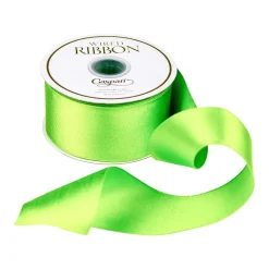 Solid Satin Wired Citron Ribbon - 1 Spool Of Ribbon