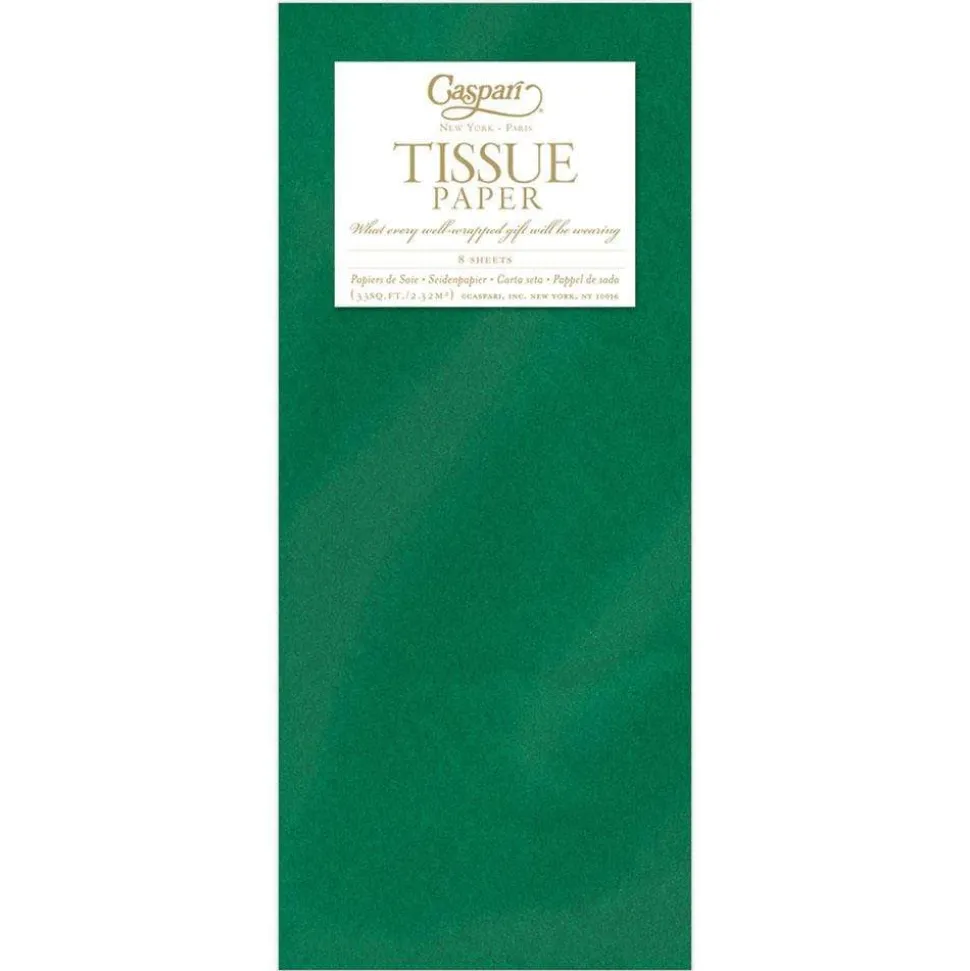 Solid Tissue Paper in Green - 8 Sheets Included