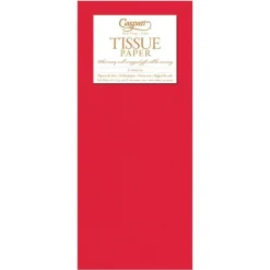 Solid Tissue Paper in Red - 8 Sheets Included