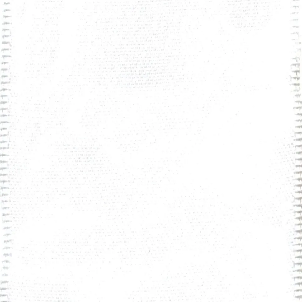 Solid White Satin Wired Ribbon - 9 Yard Spool