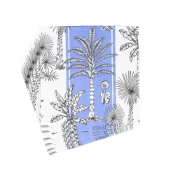 Southern Palms Blue & White Luncheon Napkins - 20 Per Package
