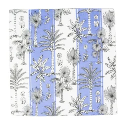 Southern Palms Blue & White Luncheon Napkins - 20 Per Package