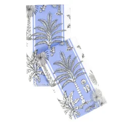 Southern Palms Blue & White Guest Towel Napkins - 15 Per Package