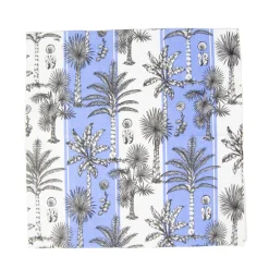 Southern Palms Blue & White Cocktail Napkins - 20 Per Package