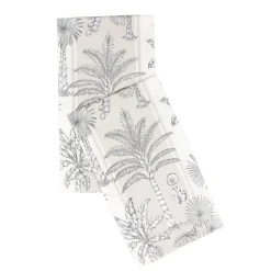 Southern Palms Flax & White Guest Towel Napkins - 15 Per Package