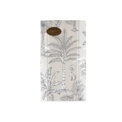 Southern Palms Flax & White Guest Towel Napkins - 15 Per Package