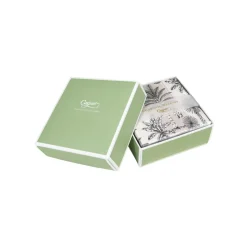 Southern Palms Flax & White Boxed Cocktail Napkins - 40 Per Box