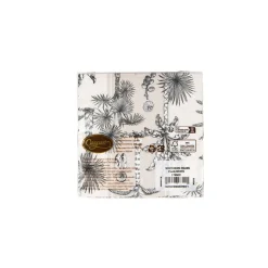 Southern Palms Flax & White Cocktail Napkins - 20 Per Package