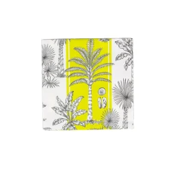 Southern Palms Green & White Luncheon Napkins - 20 Per Package