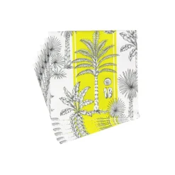 Southern Palms Green & White Luncheon Napkins - 20 Per Package
