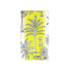 Southern Palms Green & White Guest Towel Napkins - 15 Per Package