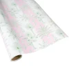 Southern Palms in Pink & White Gift Wrap - 1 Continuous Roll of Wrapping Paper