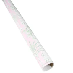 Southern Palms in Pink & White Gift Wrap - 1 Continuous Roll of Wrapping Paper