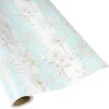 Southern Palms in Robin's Egg & White Gift Wrap - 1 Continuous Roll of Wrapping Paper