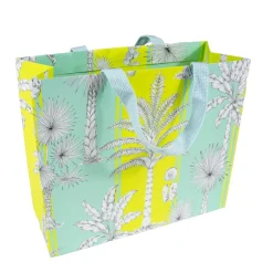 Southern Palms Turquoise & Lime Large Gift Bags - 1 Each