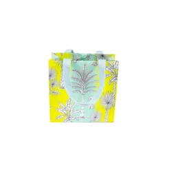 Southern Palms Turquoise & Lime Small Square Gift Bags - 1 Each