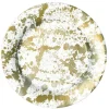 Splatterware Paper Dinner Plates in Gold - 8 Per Package
