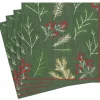 Sprigs and Berries Paper Dinner Napkins in Evergreen - 20 Per Package