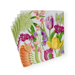 Spring Flower Show Dinner Napkins - 20 Per Package