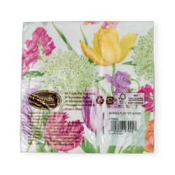 Spring Flower Show Paper Cocktail Napkins - 20 per Package