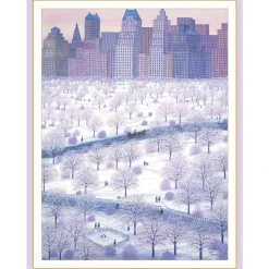 Spring Snow Over Central Park Large Boxed Christmas Cards - includes 15 cards & envelopes