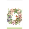 Spring Wreath Paper Guest Towel Napkins - 15 Per Package