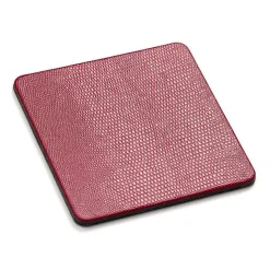 Square Lizard Coasters in Cranberry - 8 Per Box