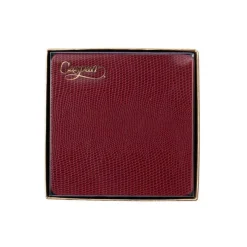 Square Lizard Coasters in Cranberry - 8 Per Box
