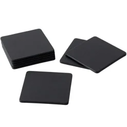 Square Lizard Coasters in Black - 8 Per Box