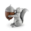 Squirrel with Wood Acorn Salt & Pepper Set
