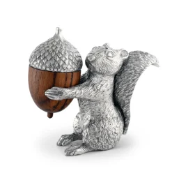 Squirrel with Wood Acorn Salt & Pepper Set