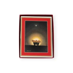 Star and Creche Classic Boxed Christmas Cards - includes 15 cards & envelopes