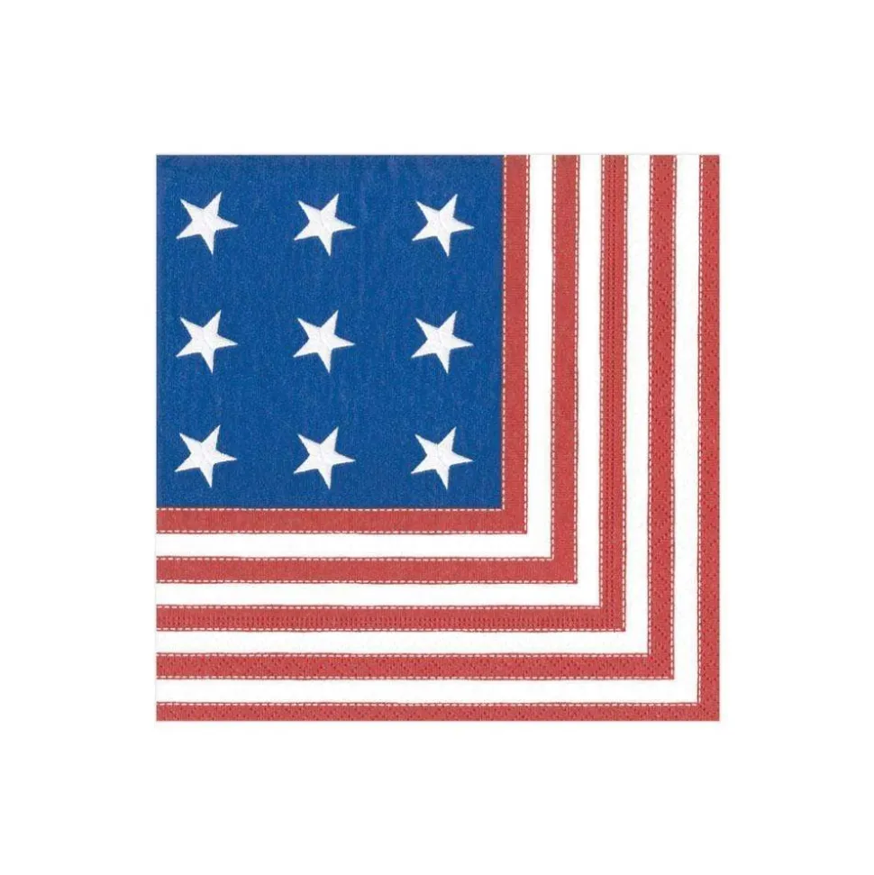 Star Spangled Paper Cocktail Napkins - 20 Per Package