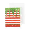 Stocking Stripe Gift Enclosure Cards - 4 Mini Cards & 4 Envelopes