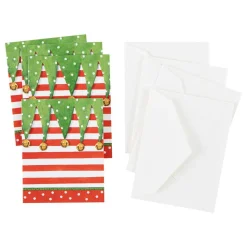Stocking Stripe Gift Enclosure Cards - 4 Mini Cards & 4 Envelopes