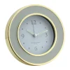 Stone Grey Enamel & Gold Alarm Clock - 1 each