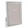 Stone Grey Enamel 5" x 7" Picture Frame with Silver Trim - 1 Each