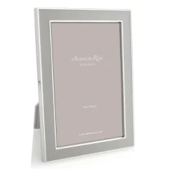 Stone Grey Enamel 5" x 7" Picture Frame with Silver Trim - 1 Each