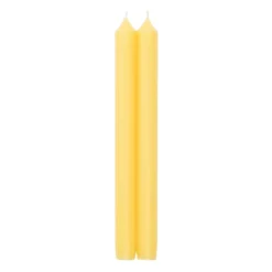 Straight Taper 10" Candles in Yellow - 2 Candles Per Package, 6 Packages Included