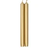 Straight Taper 12" Candles in Gold - 4 Candles