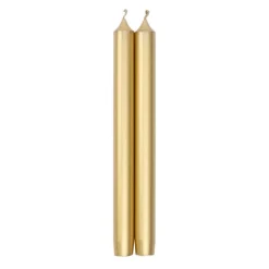 Straight Taper 10" Candles in Gold - 2 Candles Per Package, 3 Packages Included