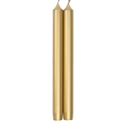 Straight Taper 12" Candles in Gold - 2 Candles Per Package