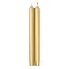 Straight Taper 10" Candles in Gold - 4 Candles