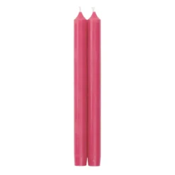 Straight Taper 10" Candles in Fuchsia - 2 Candles Per Package, 6 Packages Included