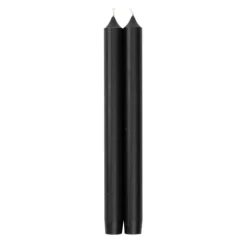 Straight Taper 10" Candles in Black - 2 Candles Per Package, 3 Packages Included