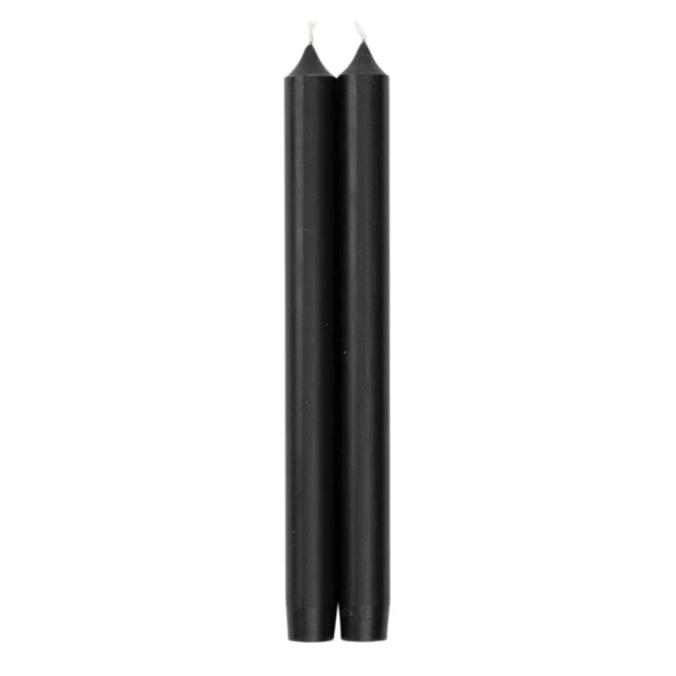 Straight Taper 10" Candles in Black - 2 Candles Per Package, 3 Packages Included