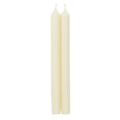 Straight Taper 10" Candles in Ivory - 2 Candles Per Package, 6 Packages Included